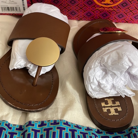 Tory Burch disc sandal Leather color w dustbag and box - Picture 8 of 8